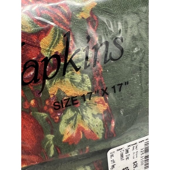 Bardwil Linens 4 Dinner Napkins Permanent Press Bountiful Orchard Soil Release - Picture 3 of 7